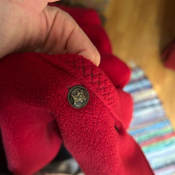 Vintage Y2K Transit Red Women's Cardigan Sweater Size L - Picture 10 of 16